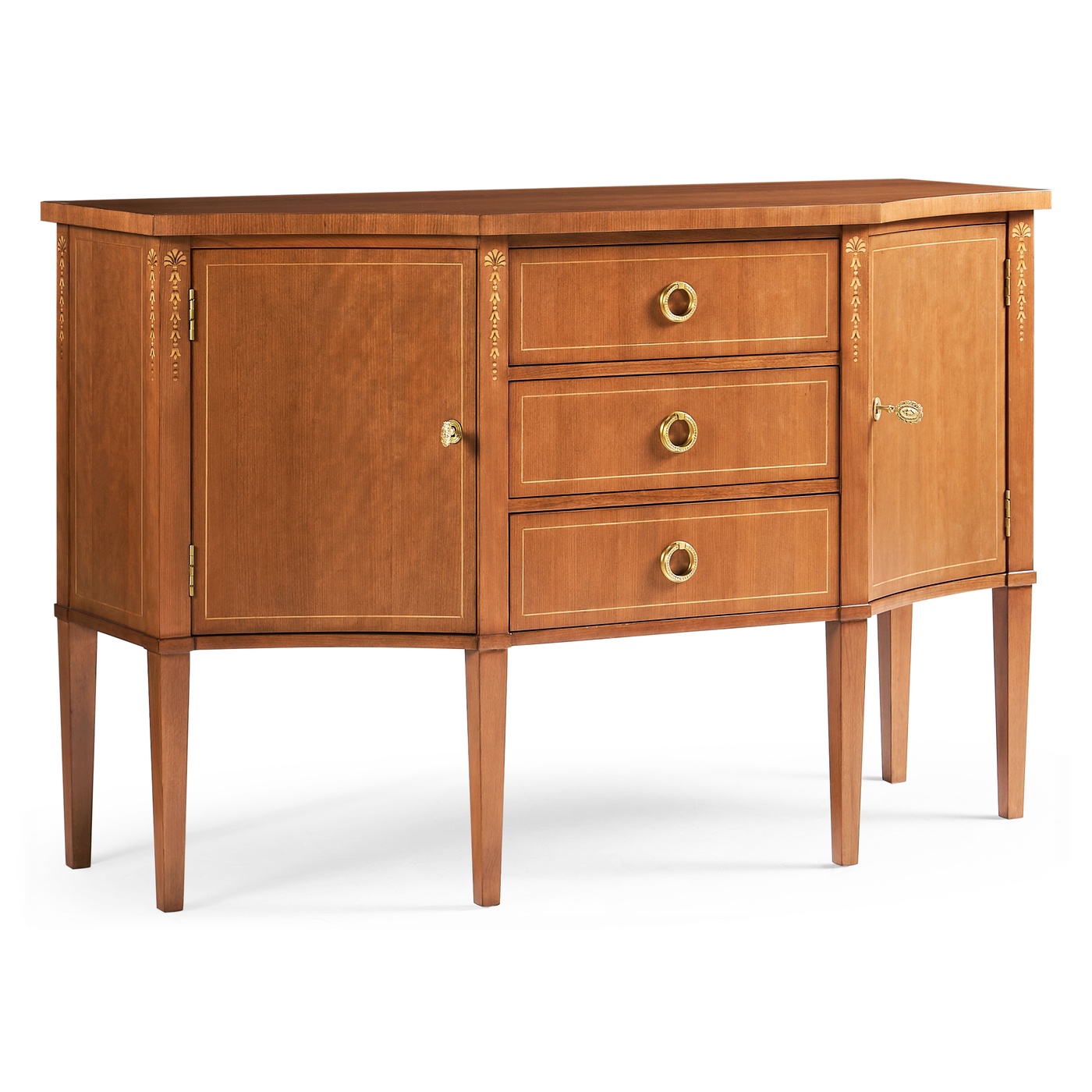 Windsor Crotch Walnut Breakfront Sideboard