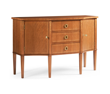 Windsor Crotch Walnut Breakfront Sideboard
