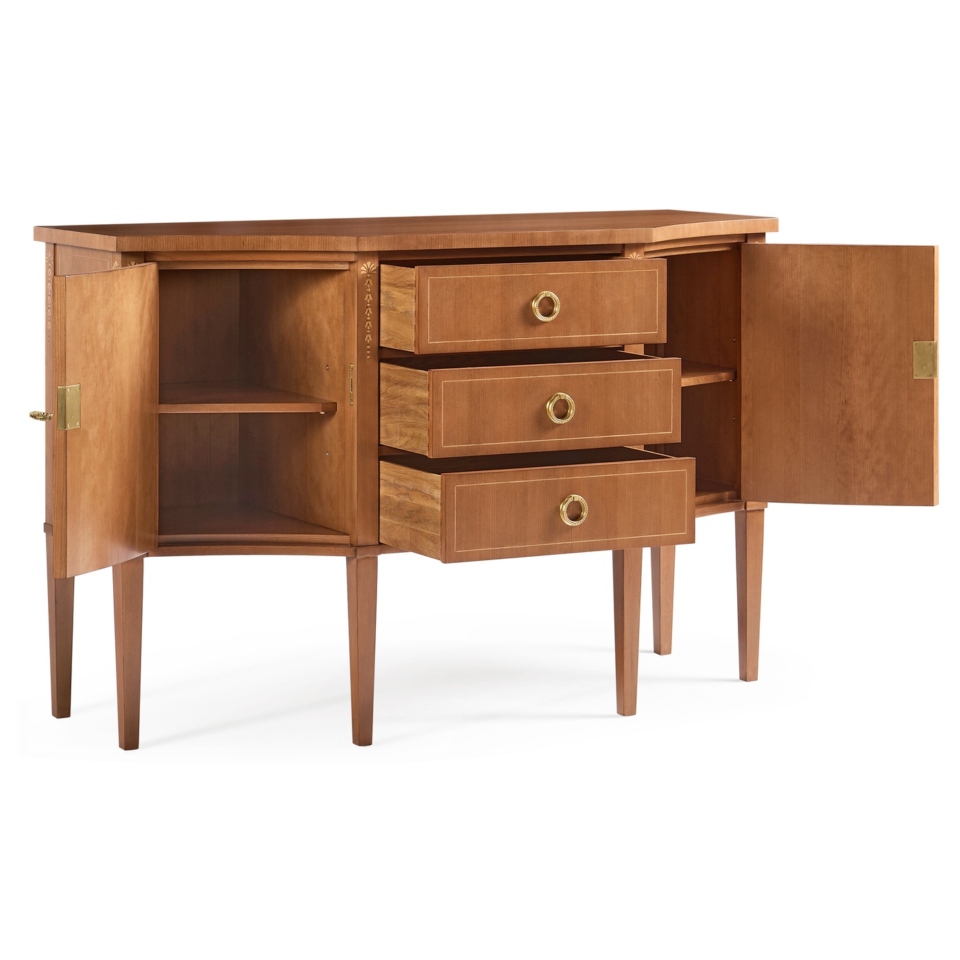 Windsor Crotch Walnut Breakfront Sideboard