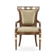 Medium Walnut Armchair upholstered in COM None distressing