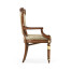 Medium Walnut Armchair upholstered in COM None distressing