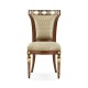 Sokol Medium Walnut Side Chair Upholstered in COM None distressing
