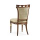 Sokol Medium Walnut Side Chair Upholstered in COM None distressing