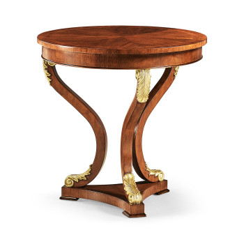Medium Walnut Round Side Table 24