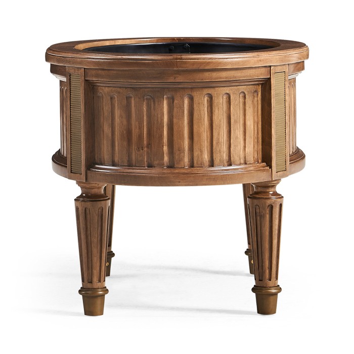 LDS Custom Oval Trough Planter - LDS Taylorsville Temple