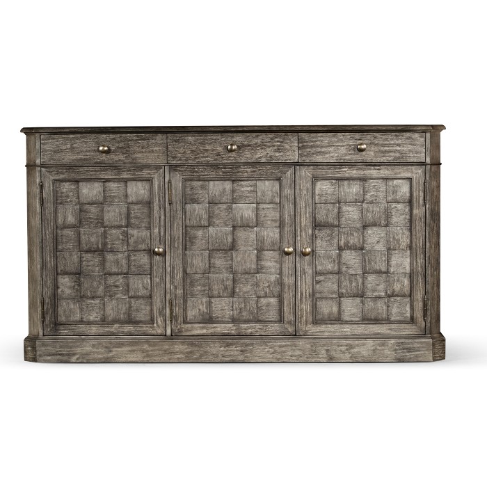 Antique Dark Grey Three Door Sideboard 69