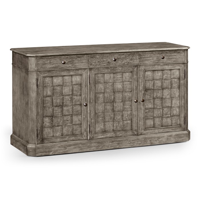 Antique Dark Grey Three Door Sideboard 69