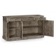 Antique Dark Grey Three Door Sideboard 69