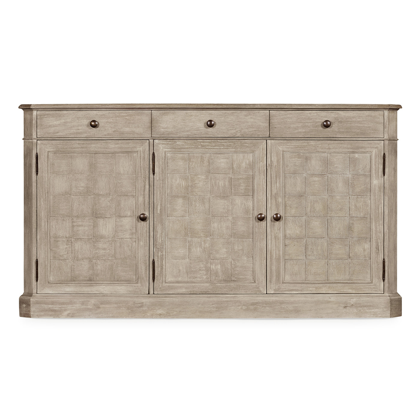 Rustic Grey Three Door Sideboard 69
