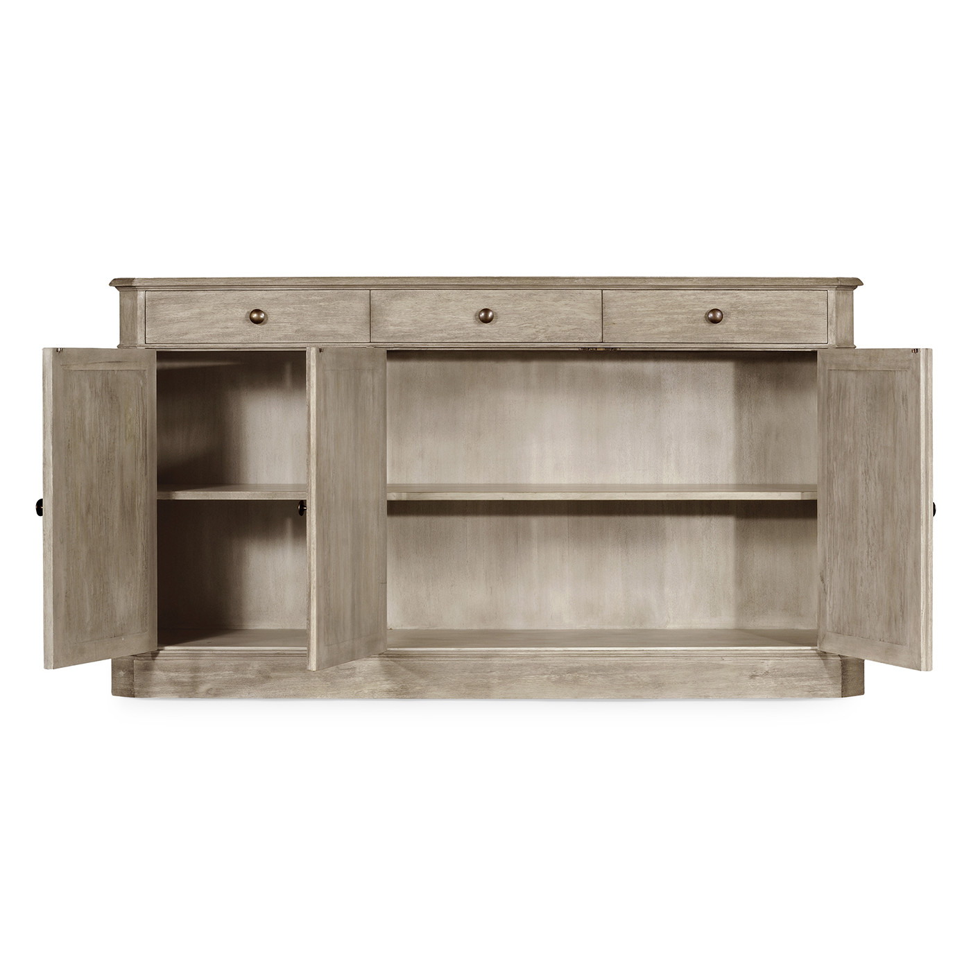 Rustic Grey Three Door Sideboard 69