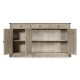 Rustic Grey Three Door Sideboard 69