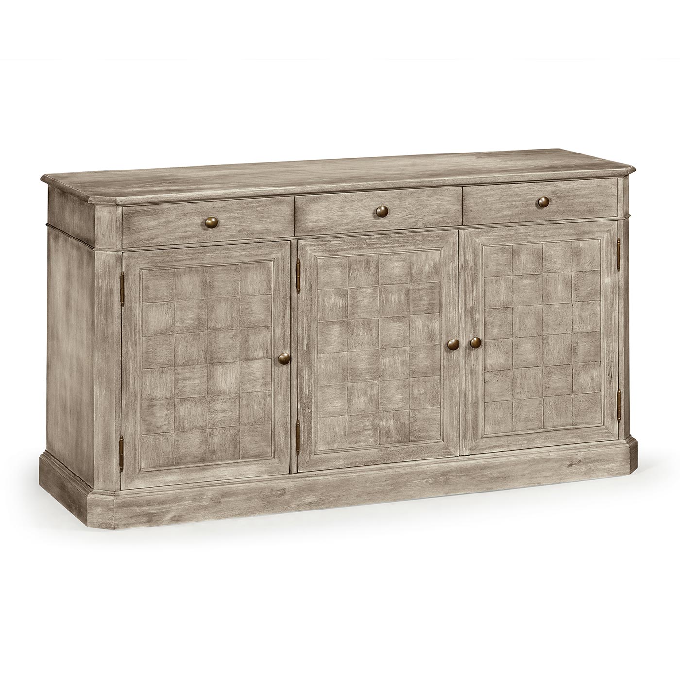 Rustic Grey Three Door Sideboard 69