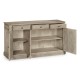 Rustic Grey Three Door Sideboard 69