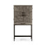Antique Dark Grey Drinks Cabinet with Iron Base