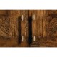Country Walnut Drinks Cabinet with Iron Base