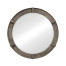 Antique Dark Grey Round Mirror