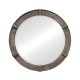 Antique Dark Grey Round Mirror