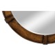 Country Walnut Round Mirror
