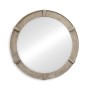 Rustic Grey Round Mirror