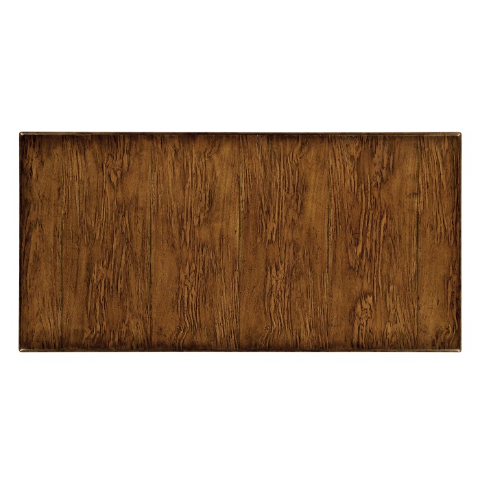 Country Walnut Rectangular Fixed Top Dining Table 71