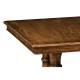 Country Walnut Rectangular Fixed Top Dining Table 71