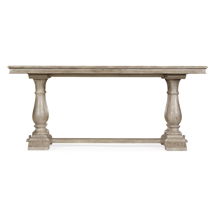 Rustic Grey Rectangular Fixed Top Dining Table 71