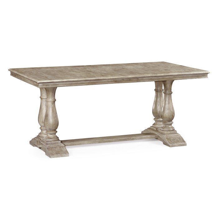 Rustic Grey Rectangular Fixed Top Dining Table 71