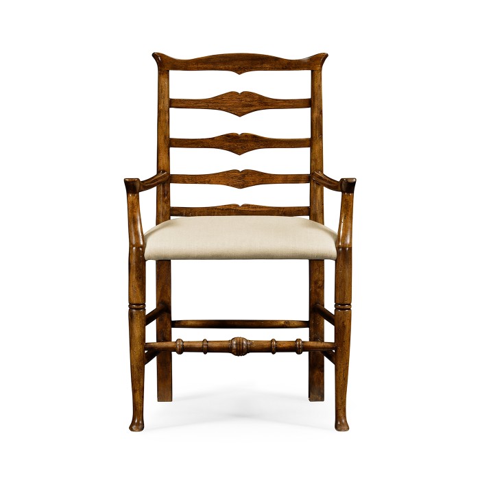 Casual Ladder Back Arm Chair