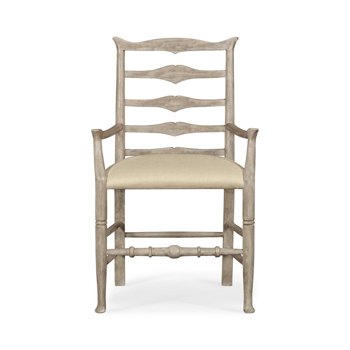 Casual Ladder Back Arm Chair