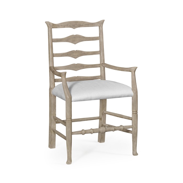 Casual Ladder Back Arm Chair