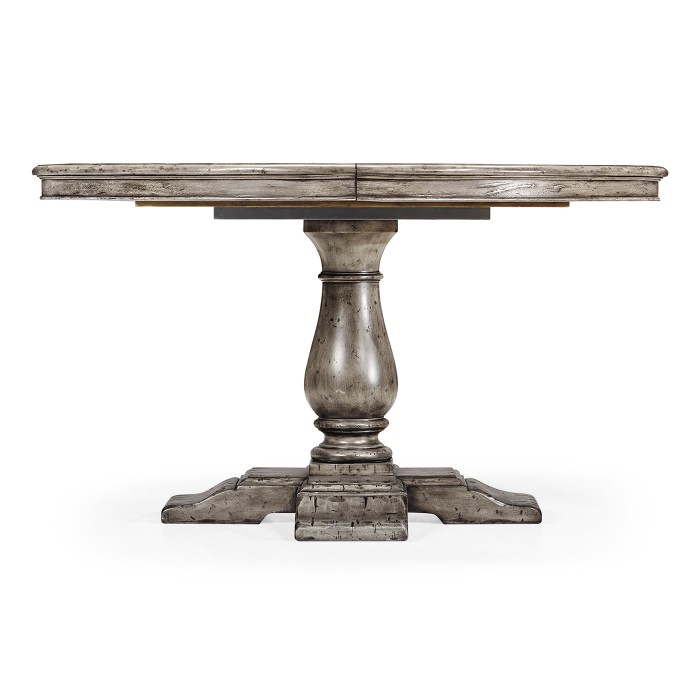 Circular Extending Dining Table in Antique Dark Grey 55