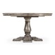 Circular Extending Dining Table in Antique Dark Grey 55