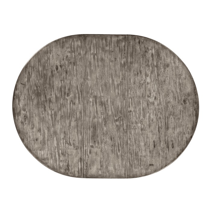 Circular Extending Dining Table in Antique Dark Grey 55
