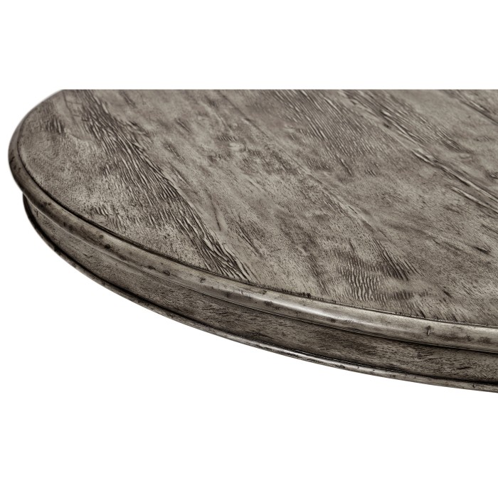 Circular Extending Dining Table in Antique Dark Grey 55