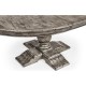 Circular Extending Dining Table in Antique Dark Grey 55