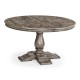 Circular Extending Dining Table in Antique Dark Grey 55