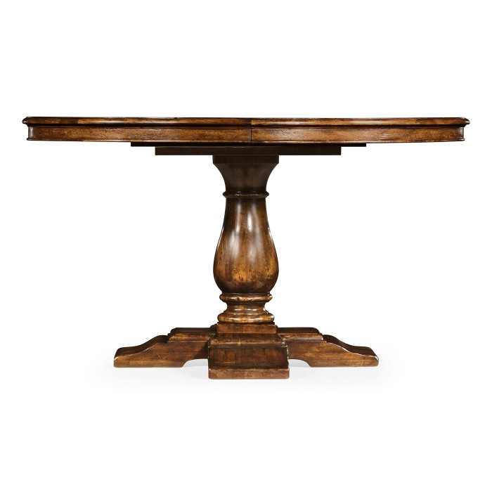Circular Extending Dining Table in Country Walnut 55