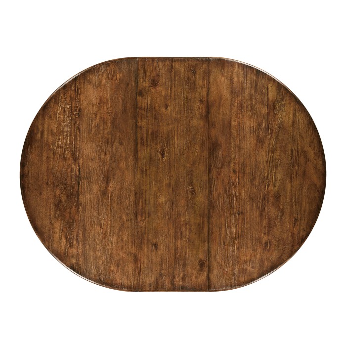 Circular Extending Dining Table in Country Walnut 55