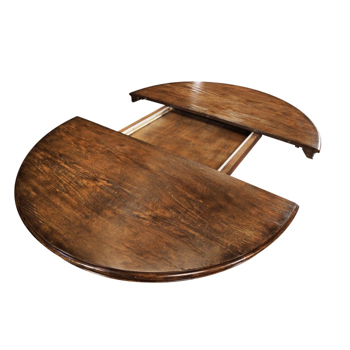 Circular Extending Dining Table in Country Walnut 55