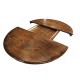 Circular Extending Dining Table in Country Walnut 55