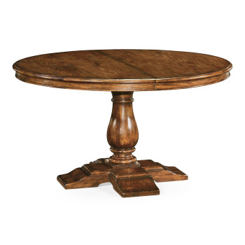 Circular Extending Dining Table in Country Walnut 55