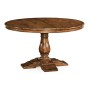 Circular Extending Dining Table in Country Walnut 55