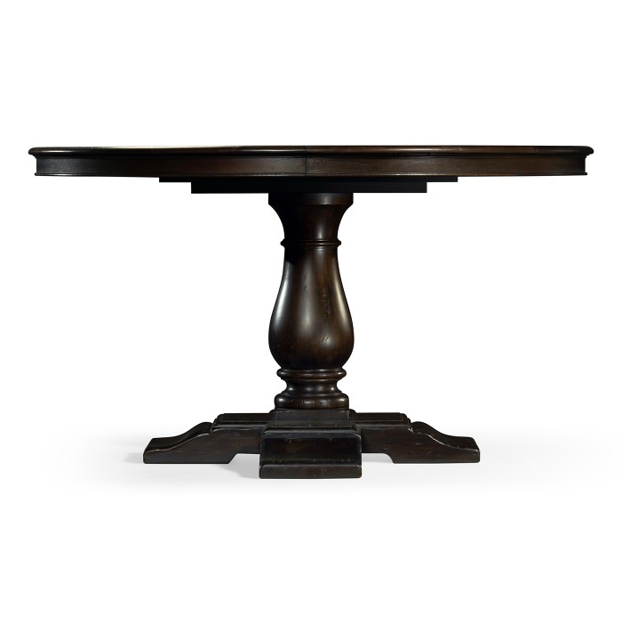Circular Dark Ale Extending Dining Table 55