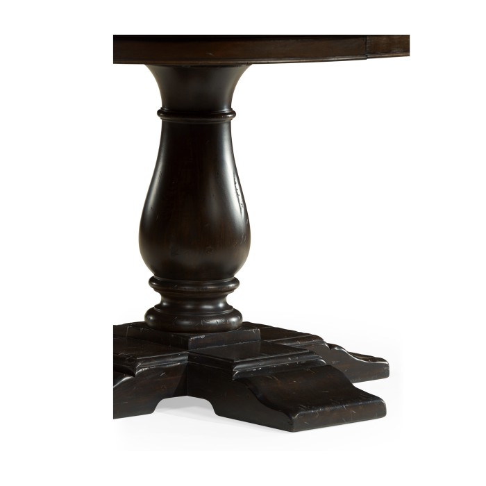 Circular Dark Ale Extending Dining Table 55