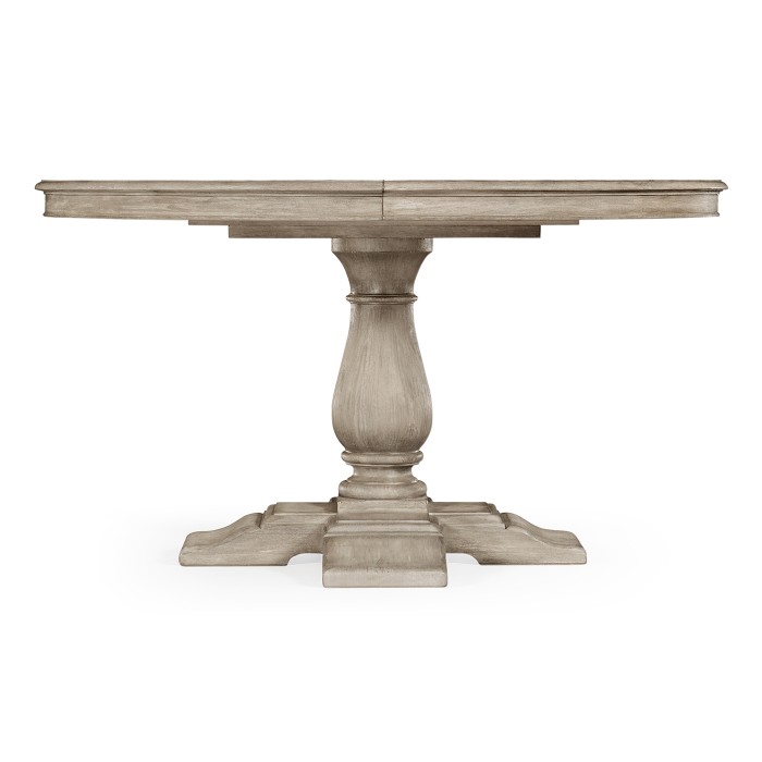 Circular Extending Dining Table in Rustic Grey 55