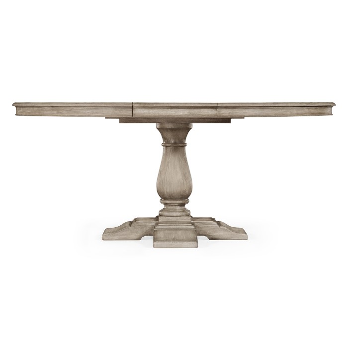 Circular Extending Dining Table in Rustic Grey 55