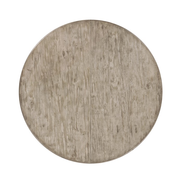 Circular Extending Dining Table in Rustic Grey 55