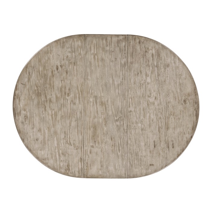 Circular Extending Dining Table in Rustic Grey 55