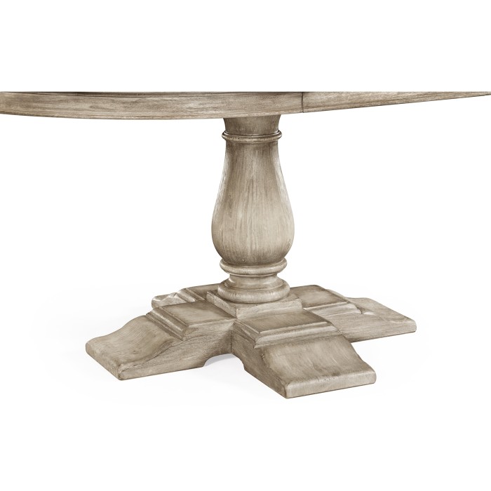 Circular Extending Dining Table in Rustic Grey 55
