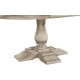 Circular Extending Dining Table in Rustic Grey 55